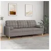 Image de Canapé 3 places avec oreillers décoratifs taupe 180 cm tissu3200797