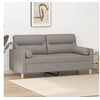 Image de Canapé 2 places avec oreillers décoratifs taupe 140 cm tissu3200828