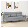 Image de Canapé 3 places avec oreillers gris clair 180 cm tissu3200829