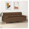Image de Canapé 3 places avec oreillers décoratifs marron 180 cm tissu3200832