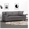 Image de Canape droit 2 places en polyester gris 77 x 174 x 80 cm