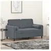 Image de Canapé 2 places avec oreillers gris foncé 120 cm velours