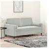 Image de Canapé 2 places avec oreillers gris clair 140 cm velours