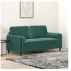 Image de Canapé 2 places avec oreillers vert foncé 140 cm velours3200883