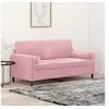 Image de Canape droit 2 places en polyester rose 77 x 158 x 80 cm