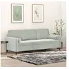 Image de Canapé 3 places avec oreillers gris clair 180 cm velours