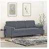 Image de Canapé 3 places avec oreillers gris foncé 180 cm velours