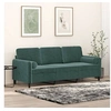 Image de Canapé 3 places avec oreillers vert foncé 180 cm velours