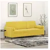 Image de Canapé 3 places avec oreillers décoratifs jaune 180 cm velours