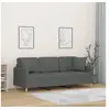 Image de Canapé 3 places avec oreillers gris foncé 180 cm tissu