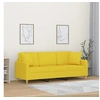 Image de Canapé 3 places avec oreillers jaune clair 180 cm tissu