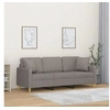 Image de Canapé 3 places avec oreillers décoratifs taupe 180 cm tissu