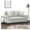 Image de Canapé 2 places avec oreillers gris clair 120 cm velours