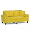 Image de Canape droit 2 places en polyester jaune 77 x 172 x 80 cm