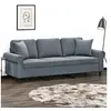 Image de Canapé 3 places avec oreillers gris foncé 180 cm velours