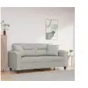 Image de Canapé 2 places avec oreillers gris clair 140 cm