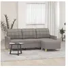 Image de Canapé à 3 places avec repose pieds Taupe 180 cm Tissu