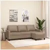 Image de Canapé à 3 places avec repose-pieds Cappuccino 180cm Similicuir3201028