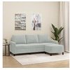 Image de Canapé à 3 places avec repose-pieds Gris clair 180 cm Velours3201055