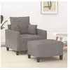 Image de Fauteuil avec repose-pied Taupe 60 cm Tissu3201088