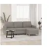 Image de Canapé à 3 places avec repose-pieds Taupe 180 cm Tissu 3201199