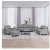 Image de Ensemble de canapés 4 pcs avec coussins Gris clair Tissu