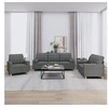 Image de Ensemble de canapés 3 pcs coussins gris foncé tissu3201259