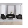 Image de Ensemble de canapés 4 pcs avec coussins noir tissu3201270