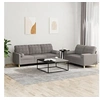Image de Ensemble de canapés 2 pcs avec coussins taupe tissu3201329