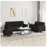 Image de Ensemble de canapés 3 pcs avec coussins noir tissu3201334