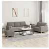Image de Ensemble de canapés 3 pcs avec coussins taupe tissu3201337