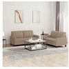 Image de Ensemble de canapés 2 pcs avec coussins Cappuccino Similicuir