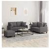 Image de 3-delige Loungeset met kussens kunstleer grijs3201375