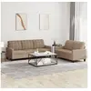 Image de Ensemble de canapés 2 pcs avec coussins Cappuccino Similicuir