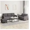 Image de Ensemble de canapés 3 pcs avec coussins Gris Similicuir