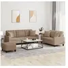 Image de Ensemble de canapés 3 pcs avec coussins cappuccino similicuir