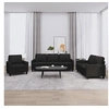 Image de Ensemble de canapés 3 pcs avec coussins Noir Similicuir3201398