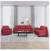 Image de Ensemble de canapés 3 pcs et coussins Rouge bordeaux Similicuir3201401