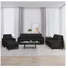 Image de Ensemble de canapés 4 pcs avec coussins Noir Similicuir3201403