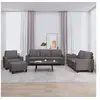 Image de Ensemble de canapés 4 pcs avec coussins Gris Similicuir3201405