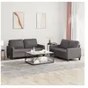 Image de Ensemble de canapés 2 pcs avec coussins Gris Similicuir3201410