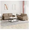 Image de Ensemble de canapés 2 pcs avec coussins Cappuccino Similicuir
