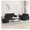 Image de Ensemble de canapés 3 pcs avec coussins Noir Similicuir3201413