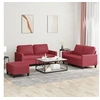 Image de Canape droit 2 places en simili-cuir rouge 77 x 138 x 41 cm