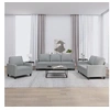Image de Ensemble de canapés 3 pcs avec coussins Gris clair Tissu