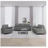 Image de Ensemble de canapés 3 pcs avec coussins Gris foncé Tissu3201429