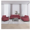 Image de Ensemble de canapés 3 pcs avec coussins Rouge bordeaux Tissu