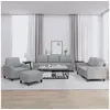 Image de Ensemble de canapés 4 pcs avec coussins Gris clair Tissu3201436
