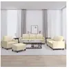 Image de Ensemble de canapés 4 pcs avec coussins Crème Tissu