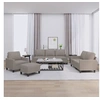 Image de Ensemble de canapés 4 pcs avec coussins Taupe Tissu